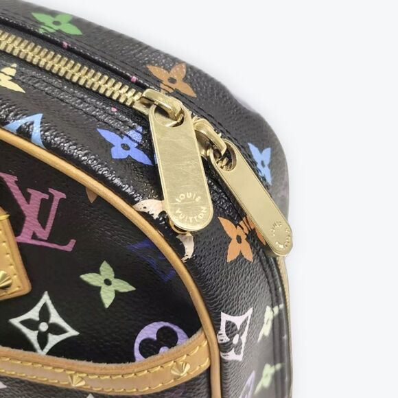 Auth Louis Vuitton Black Monogram Trouville Murakami Multicolor - Picture 8 of 15